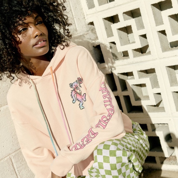 DAYDREAMER NWT Grateful Dead Tie Dye Bear Hoodie - Picture 8 of 10